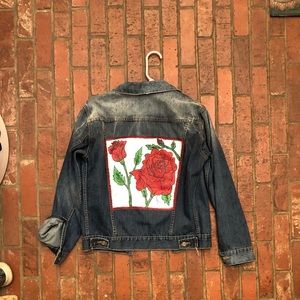 Rose denim jacket
